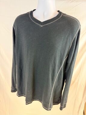 Salute by Levelwear Men's Charcoal Long-Sleeve V-Neck Sweater